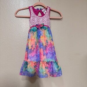 Jona Michelle Colorful Sleeveless Kids Dress